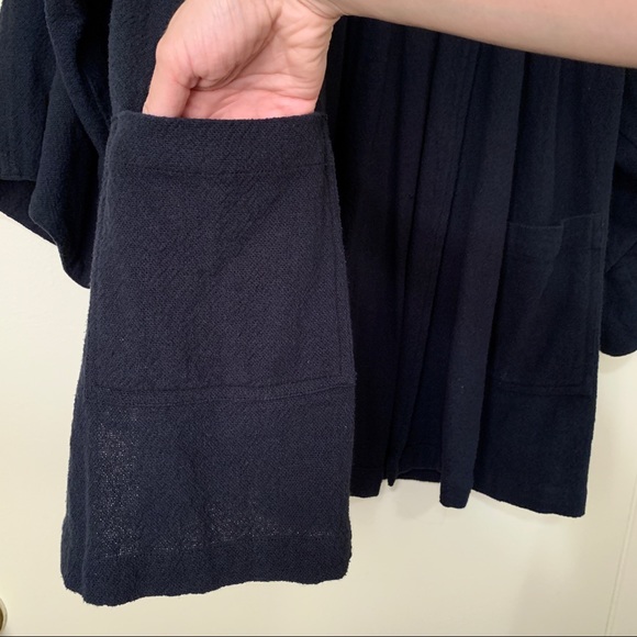 🚨SOLD Vintage Ink Blue Open Cotton Jacket - Picture 6 of 13